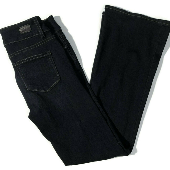 PAIGE Denim - Paige Hidden Hills Petite Dark Wash Bootcut Jeans